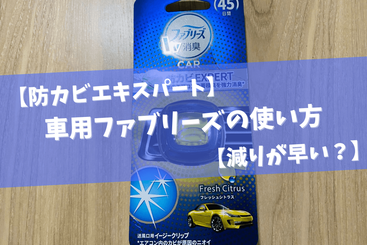 減りが早い？】車用ファブリーズの使い方【防カビエキスパート】